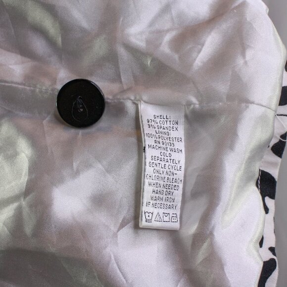 Linea By Louis Dell'Olio Blazer Jacket Leopard Print Black White Size L - Picture 5 of 5